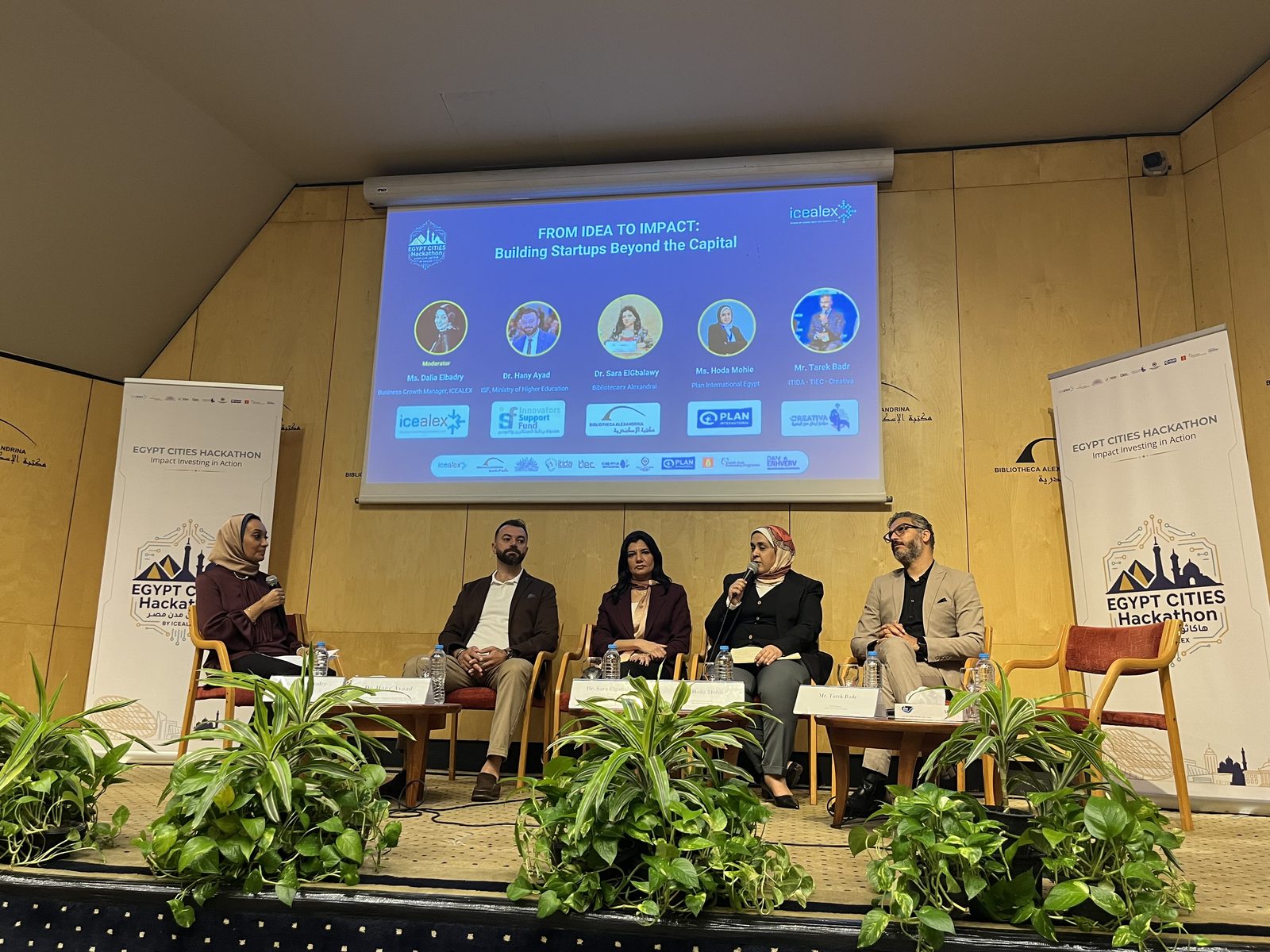 Opening panel of the Egypt Cities Hackathon Impact Edition